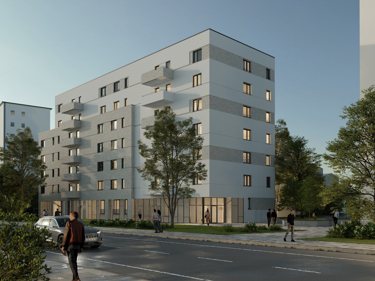 Visualisierung des Neubaus in Rothenburgsort | © Architektur- und Planungsbüro Schenk Fleischhaker